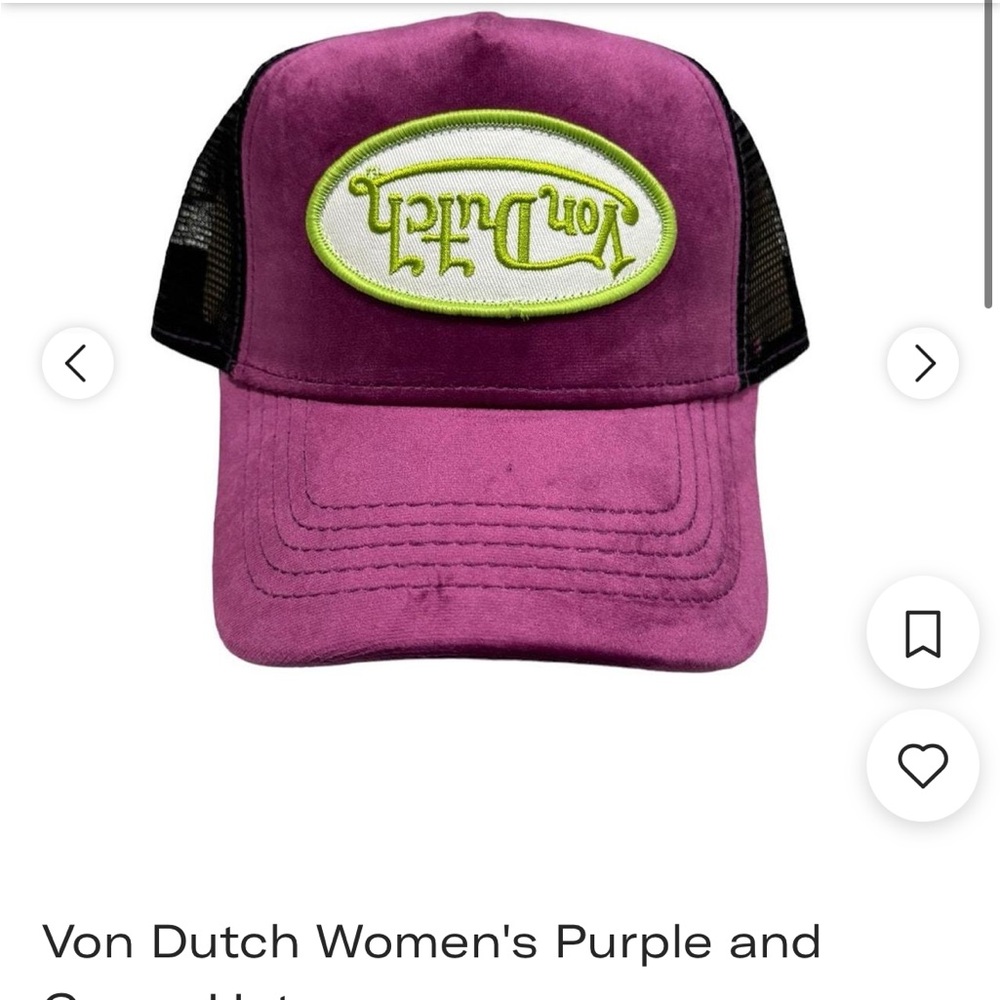 TARE Purple/Lime Von Dutch trucker hat